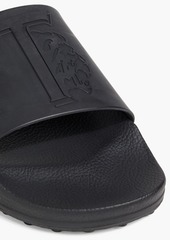 Tod's - Fascia T Leone embossed TPU slides - Black - UK 7