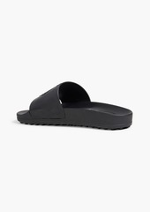 Tod's - Fascia T Leone embossed TPU slides - Black - UK 7