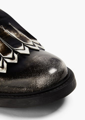 Tod's - Fringed burnished leather brogues - Black - EU 38.5