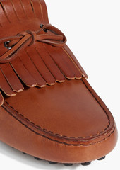 Tod's - Fringed leather driving shoes - Brown - UK 5