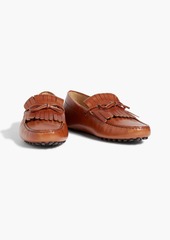 Tod's - Fringed leather driving shoes - Brown - UK 5