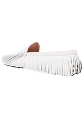 Tod's - Fringed leather loafers - White - EU 36.5