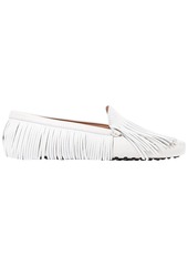 Tod's - Fringed leather loafers - White - EU 36.5