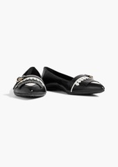 Tod's - Fringed leather point-toe flats - Black - EU 35