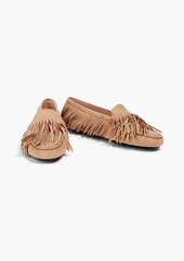 Tod's - Fringed suede loafers - Neutral - EU 39