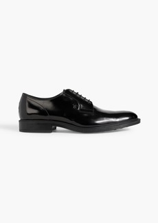 Tod's - Glossed-leather derby shoes - Black - UK 10.5