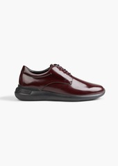 Tod's - Glossed-leather sneakers - Burgundy - UK 6