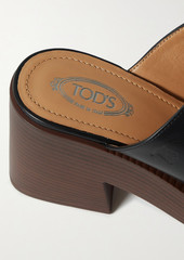 Tod's - Gomma leather mules - Black - EU 41