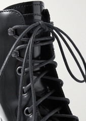 Tod's - Gommini glossed-leather lace-up ankle boots - Black - EU 39.5