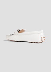Tod's - Gommino embellished leather loafers - White - EU 40
