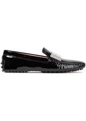 Tod's - Gommino embellished patent-leather loafers - Black - EU 37