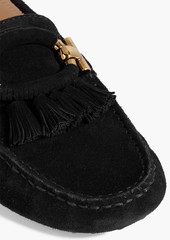 Tod's - Gommino embellished suede loafers - Black - EU 35