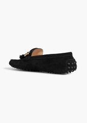 Tod's - Gommino embellished suede loafers - Black - EU 35