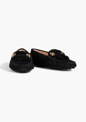 Tod's - Gommino embellished suede loafers - Black - EU 35