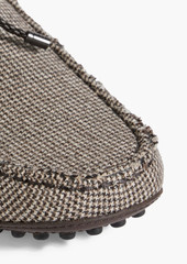 Tod's - Gommino houndstooth tweed driving shoes - Brown - UK 7