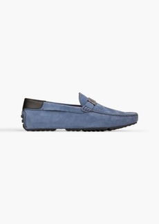 Tod's - Gommino nubuck driving shoes - Blue - UK 11
