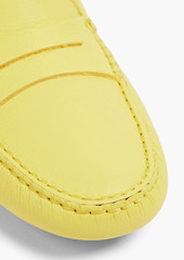 Tod's - Gommino pebbled-leather loafers - Yellow - EU 36