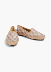 Tod's - Gommino printed canvas loafers - Pink - EU 35.5