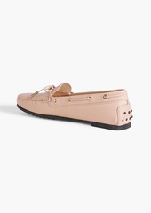 Tod's - Heaven Lacetto lizard-effect leather loafers - Pink - EU 34.5