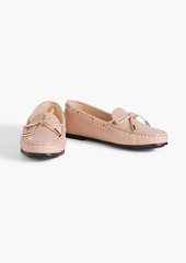 Tod's - Heaven Lacetto lizard-effect leather loafers - Pink - EU 34.5