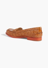 Tod's - Ivy croc-effect leather loafers - Brown - EU 37