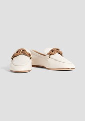 Tod's - Knotted leather loafers - White - EU 39