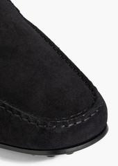 Tod's - Laccetto City Gommino suede driving shoes - Black - UK 6.5