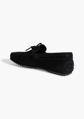 Tod's - Laccetto City Gommino suede driving shoes - Black - UK 6.5