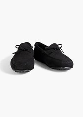 Tod's - Laccetto City Gommino suede driving shoes - Black - UK 6.5