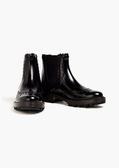 Tod's - Laser-cut leather Chelsea boots - Black - EU 37