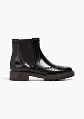 Tod's - Laser-cut leather Chelsea boots - Black - EU 37