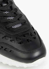 Tod's - Laser-cut leather sneakers - Black - EU 40