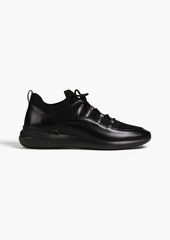 Tod's - Leather and neoprene sneakers - Black - UK 7.5