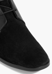 Tod's - Lace-up leather and suede ankle boots - Black - EU 37