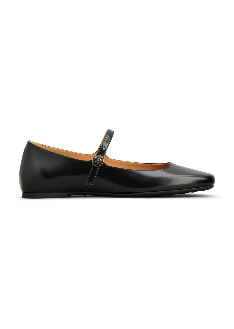 Tod's - Leather Ballet Flats - Black - IT 38 - Moda Operandi