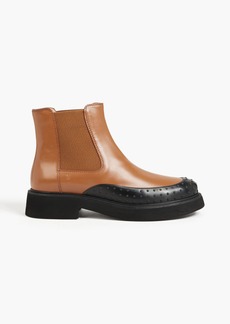 Tod's - Rubber-trimmed leather Chelsea boots - Brown - EU 38.5