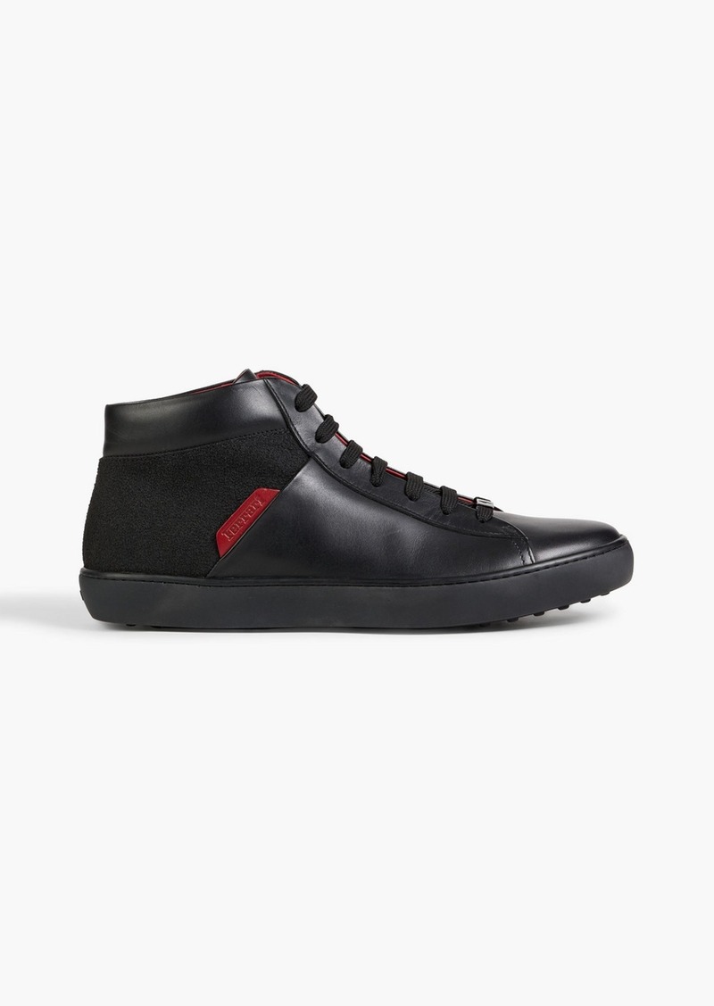 Tod's - Leather high-top sneakers - Black - UK 6