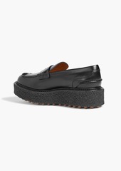 Tod's - Leather platform loafers - Black - EU 38