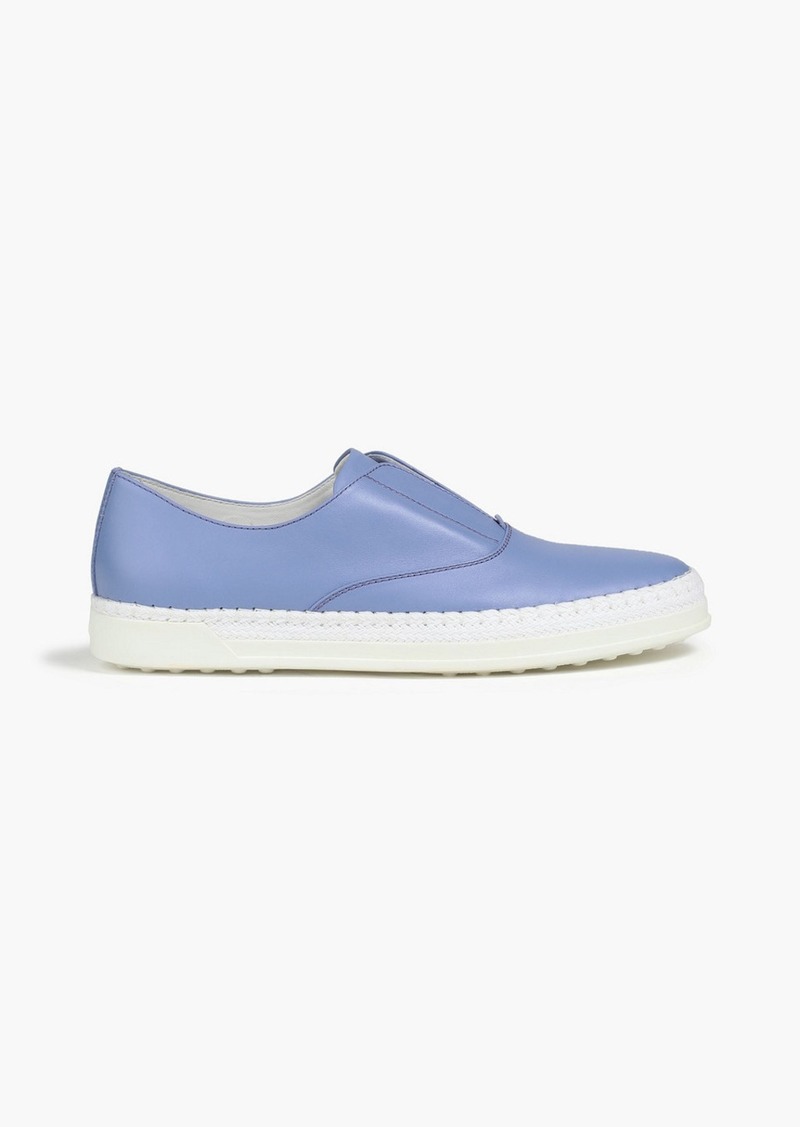 Tod's - Leather slip-on sneakers - Purple - EU 37