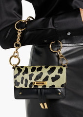 Tod's - Leopard-print calf hair and leather shoulder bag - Green - OneSize
