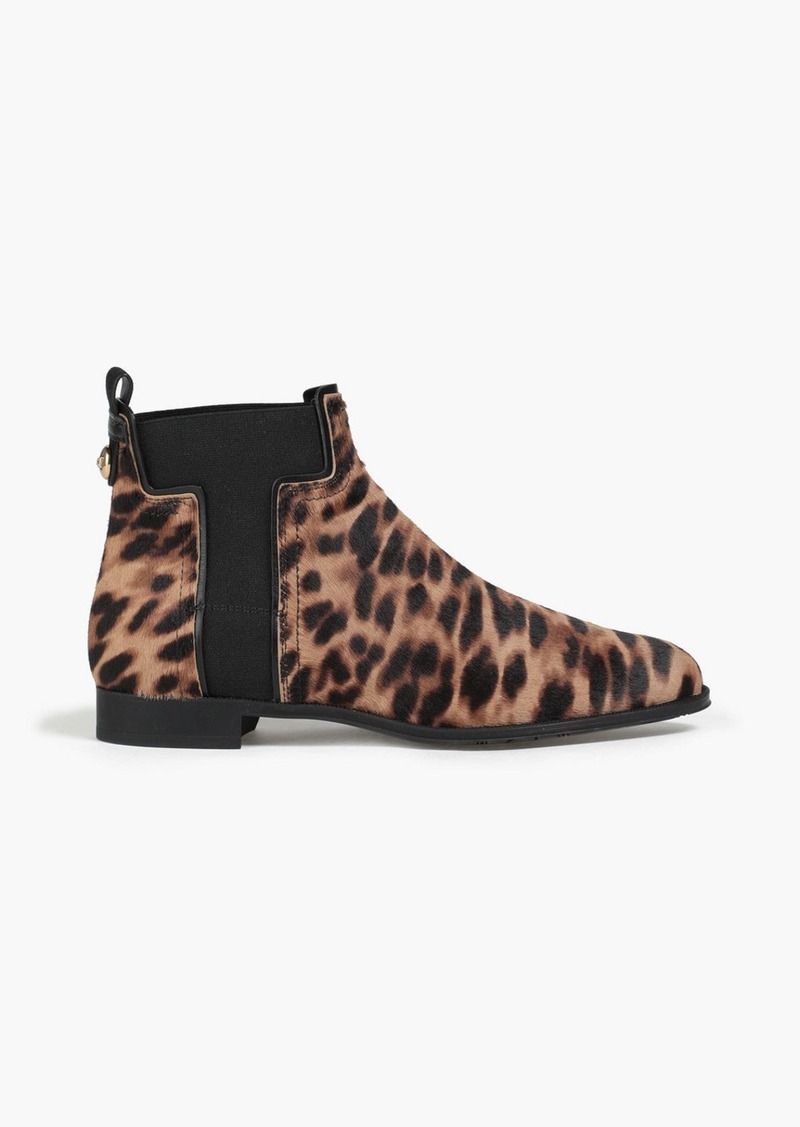 Tod's - Leopard-print calf hair ankle boots - Animal print - EU 35