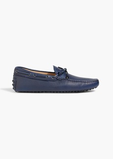 Tod's - Pebbled-leather driving shoes - Blue - UK 6