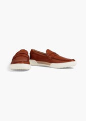 Tod's - Pebbled-leather loafers - Brown - UK 11