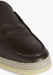 Tod's - Pebbled-leather loafers - Brown - UK 6.5