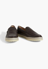 Tod's - Pebbled-leather loafers - Brown - UK 6.5