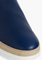 Tod's - Pebbled-leather slip-on sneakers - Blue - UK 10.5