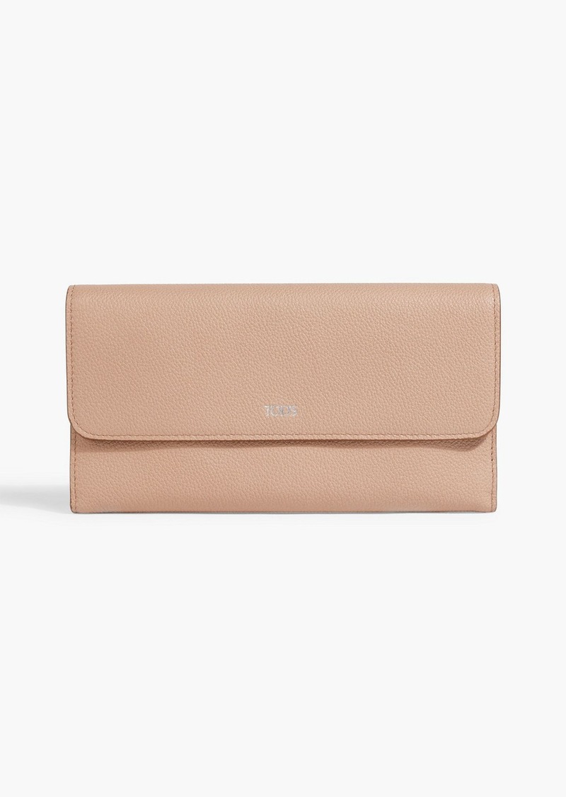 Tod's - Pebbled-leather wallet - Neutral - OneSize