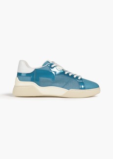 Tod's - PVC and leather-trimmed mesh sneakers - Blue - EU 36.5