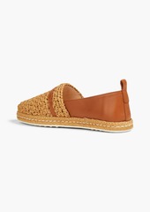 Tod's - Raffia and leather espadrilles - Brown - EU 37