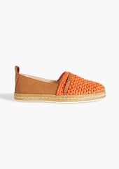 Tod's - Raffia and leather espadrilles - Brown - EU 37